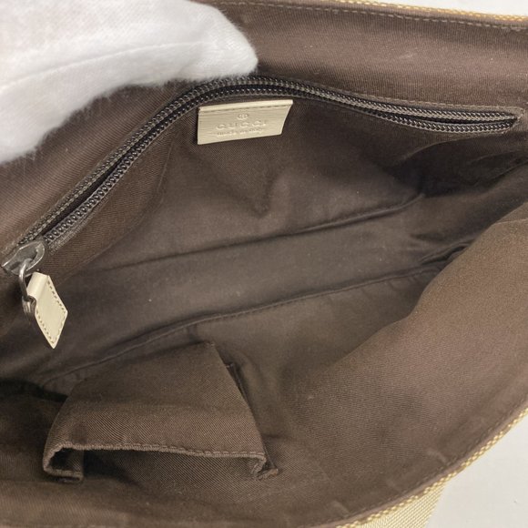 Gucci GG Canvas Shoulder Bag 145858 Brown White Men's - Picture 4 of 14